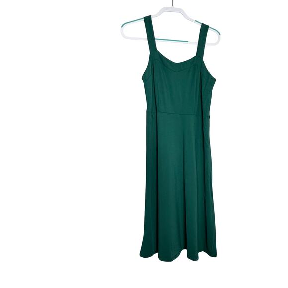 41 Hawthorn Sleeveless Green Fit & Flare V-Neck Dress Rayon Blend Women’s MP NWT - Picture 2 of 7